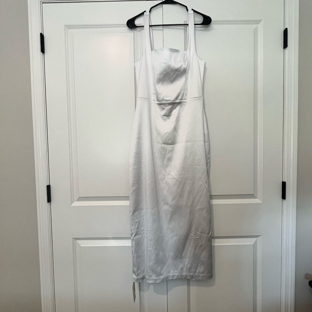 Abercrombie & Fitch White Midi Dress
